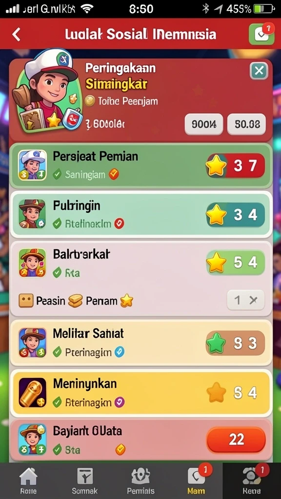 awanluck - Tampilan antarmuka yang menarik dan user-friendly.
