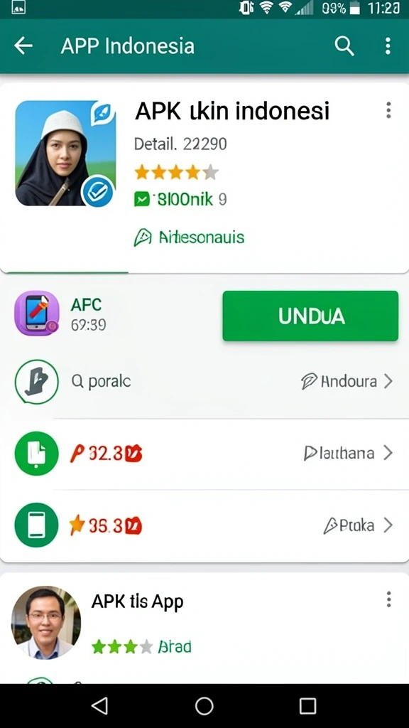 y89 - Tampilan menu utama yang menarik dan intuitif.