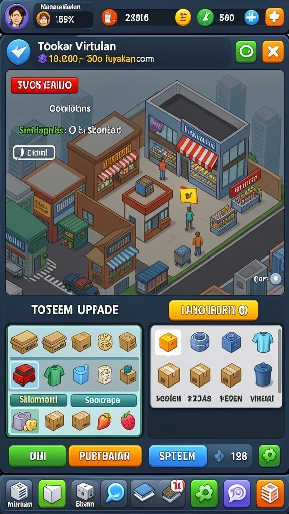 yyrr - Tangkapan layar menampilkan level pertama yang penuh warna.