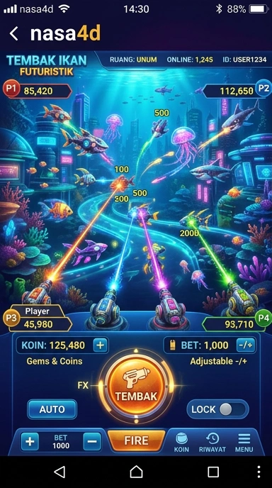 Layar utama nasa4d — antarmuka bersih setelah instalasi
